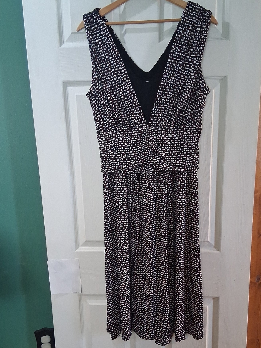Studio Black Dress with White Polka Dot Print
